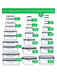 Set de 54 Contenedores de Almacenamiento Panxenaulos Herméticos 2