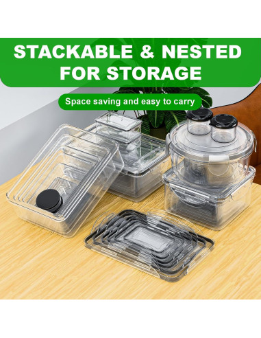 Set de 54 Contenedores de Almacenamiento Panxenaulos Herméticos