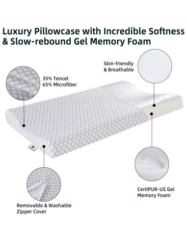 Almohada Viscoelástica SUQ I OME 60x35 cm Ultra Delgada