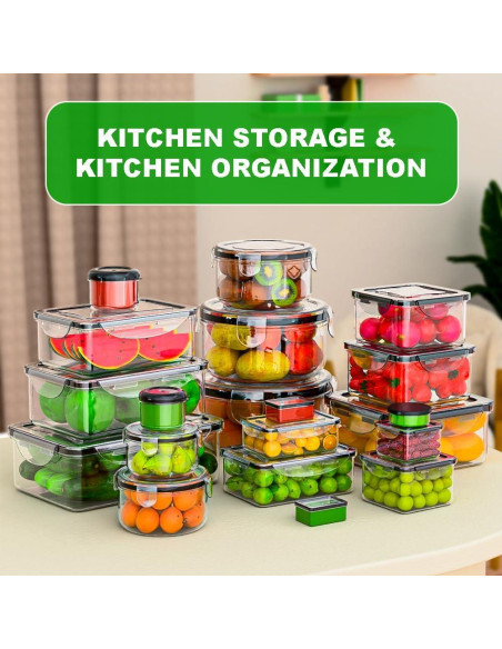 Set de 54 Contenedores de Almacenamiento Panxenaulos Herméticos Set de 54 Contenedores de Almacenamiento Panxenaulos Herméticos