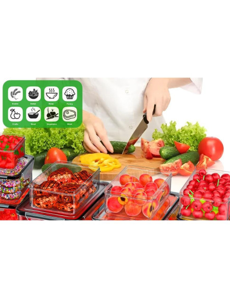 Set de 54 Contenedores de Almacenamiento Panxenaulos Herméticos Set de 54 Contenedores de Almacenamiento Panxenaulos Herméticos