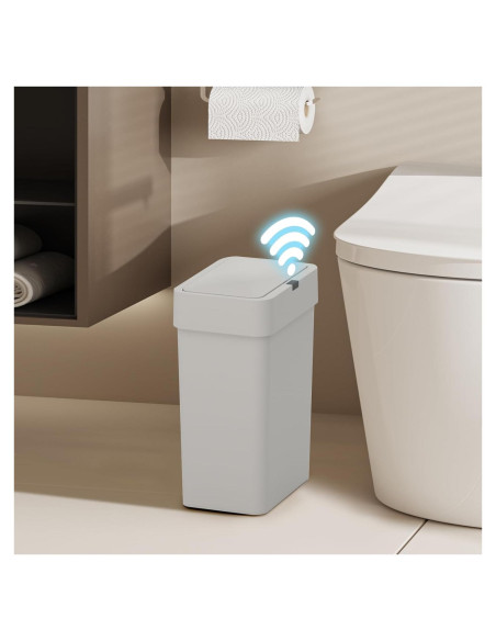 Papelera de Baño ELPHECO con Sensor 9.5L Gris
