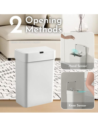 Papelera de Baño ELPHECO con Sensor 9.5L Gris