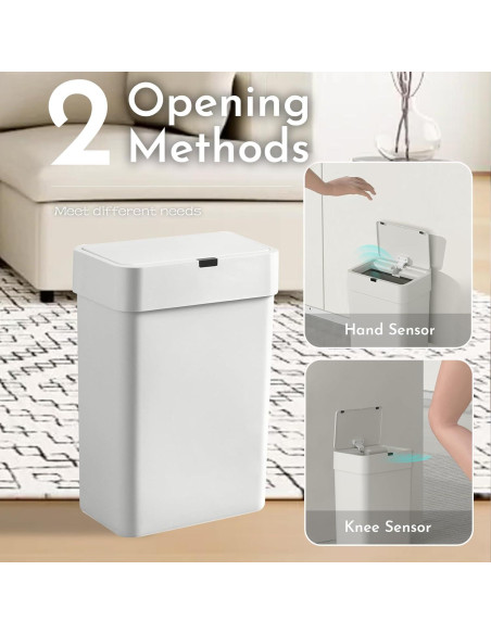 Papelera de Baño ELPHECO con Sensor 9.5L Gris