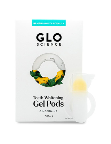 GLO Science Gel Blanqueador Dental Jengibre Menta 6% Peróxido - 5 Cápsulas