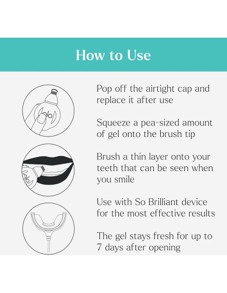 GLO Science Gel Blanqueador Dental Jengibre Menta 6% Peróxido - 5 Cápsulas