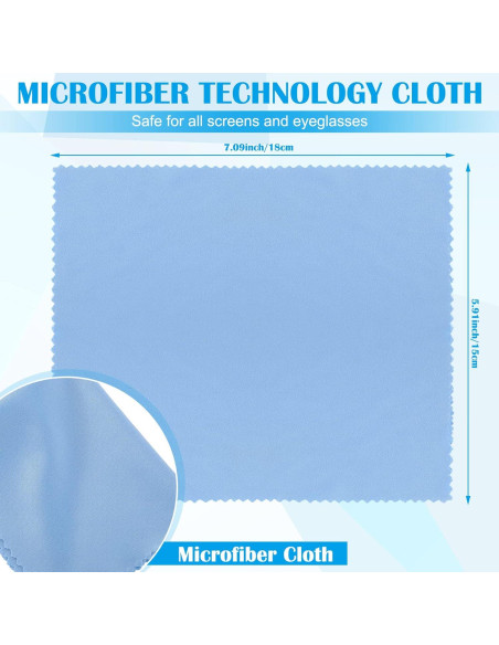 Paños de Microfibra Fabbay 200 Pcs 15x18 cm para Gafas