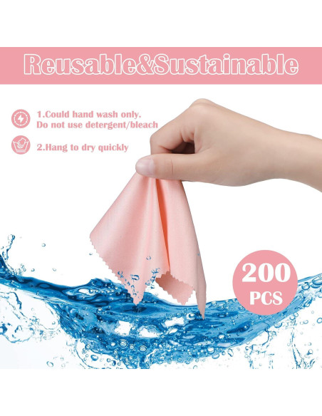 Paños de Microfibra Fabbay 200 Pcs 15x18 cm para Gafas