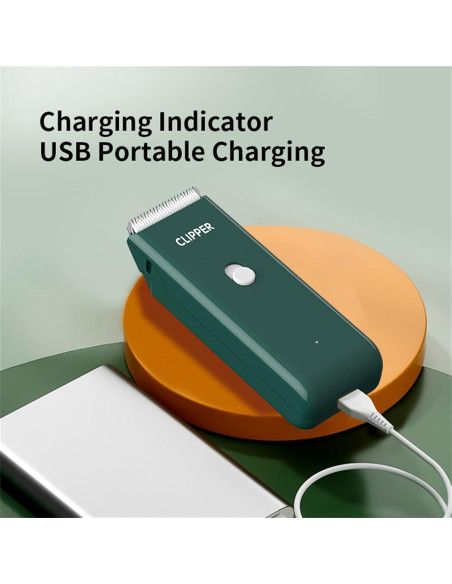 Cortadora de Pelo para Mascotas Founouly MAP005 Verde - Impermeable, Bajo Ruido, Recargable