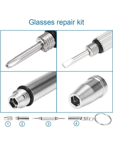 Kit de Reparación de Gafas MMOBIEL 1010 Piezas con Destornilladores