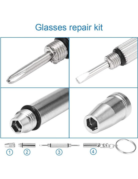 Kit de Reparación de Gafas MMOBIEL 1010 Piezas con Destornilladores