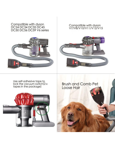 Cepillo de Aseo para Mascotas Defurry - Accesorio Aspiradora Dyson