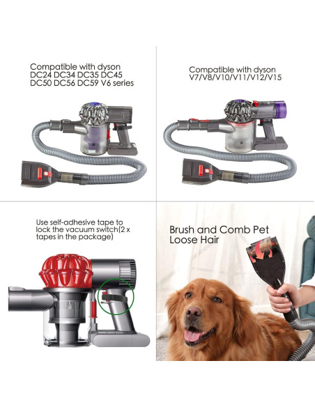 Cepillo de Aseo para Mascotas Defurry - Accesorio Aspiradora Dyson