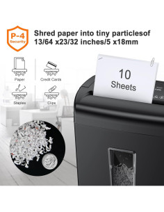 Trituradora de Papel Bonsaii Corte Cruzado 10 Hojas 20.8L 2