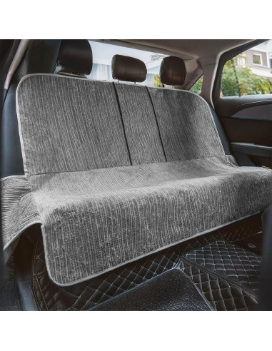 Funda de Asiento de Coche para Perros Funny Fuzzy Gris 135x45cm
