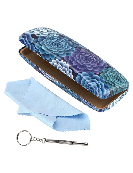 Funda Dura de Cuero PU bvya para Gafas de Lectura