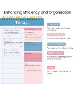 Bloc de Notas de Tareas CICPAP 52 Hojas Rosa y Azul 2