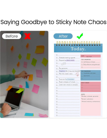 Bloc de Notas de Tareas CICPAP 52 Hojas Rosa y Azul