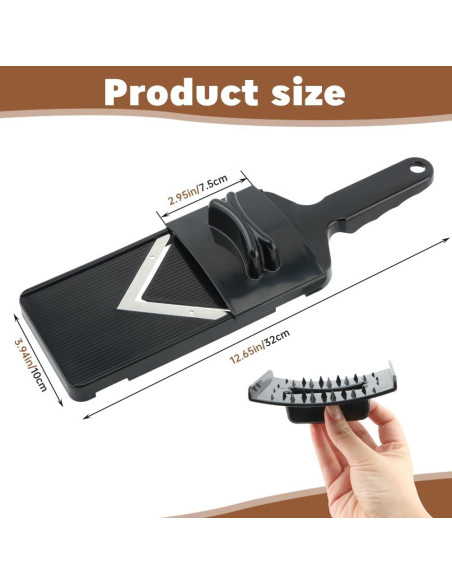 Cortador de Mandolina Multifuncional JIANWEI Negro 32x10cm