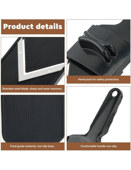 Cortador de Mandolina Multifuncional JIANWEI Negro 32x10cm