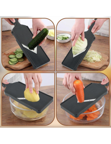 Cortador de Mandolina Multifuncional JIANWEI Negro 32x10cm