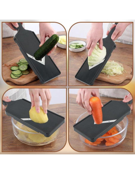 Cortador de Mandolina Multifuncional JIANWEI Negro 32x10cm