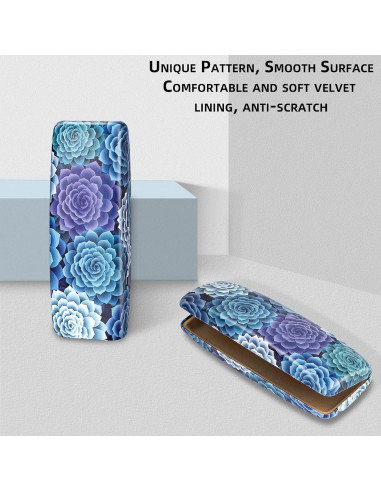 Funda Dura de Cuero PU bvya para Gafas de Lectura