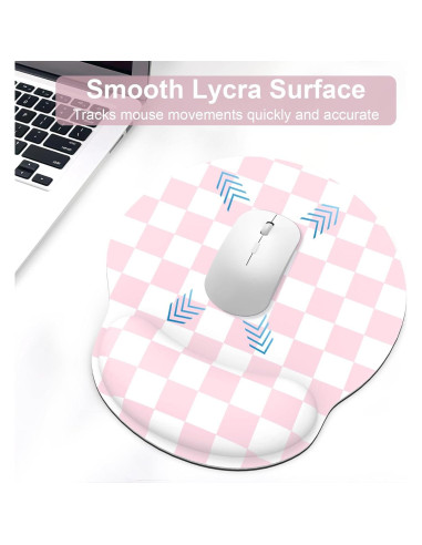 Alfombrilla Ergonómica G JGOO con Reposamuñecas Rosa