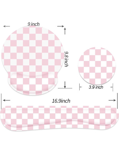 Alfombrilla Ergonómica G JGOO con Reposamuñecas Rosa