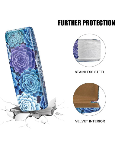 Funda Dura de Cuero PU bvya para Gafas de Lectura