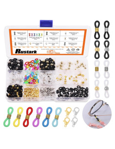 Kit 330 Piezas Conectores de Silicona para Gafas Rustark