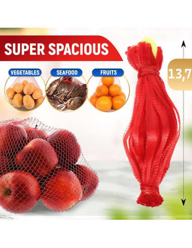 200 Bolsas de Malla Reutilizables BURIUS para Verduras 34.8 CM