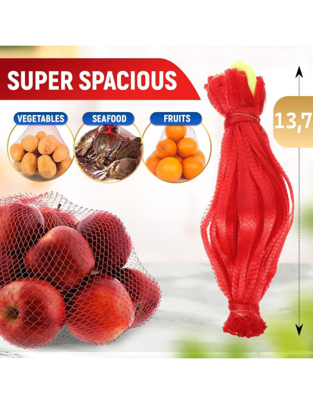 200 Bolsas de Malla Reutilizables BURIUS para Verduras 34.8 CM