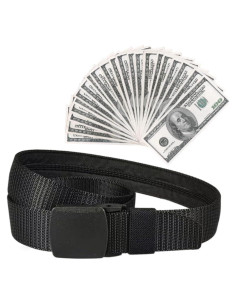 Cinturón de Dinero de Seguridad Secret Stash Mediano Negro