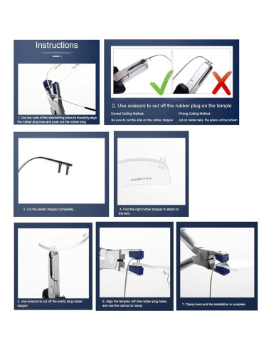 Kit de Pinzas para Gafas Chazcool Profesional Acero Inoxidable