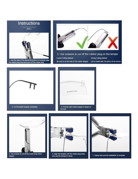 Kit de Pinzas para Gafas Chazcool Profesional Acero Inoxidable