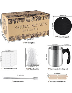 Kit de Fabricación de Velas Cera de Soja 5LB para Principiantes 2