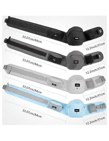 Portabebés de Cadera HKAI Ergonómico Gris Claro 0-20 kg