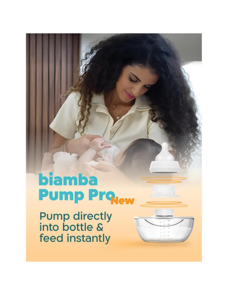 Extractor de Leche Eléctrico Biamba Portátil 180ml Manos Libres