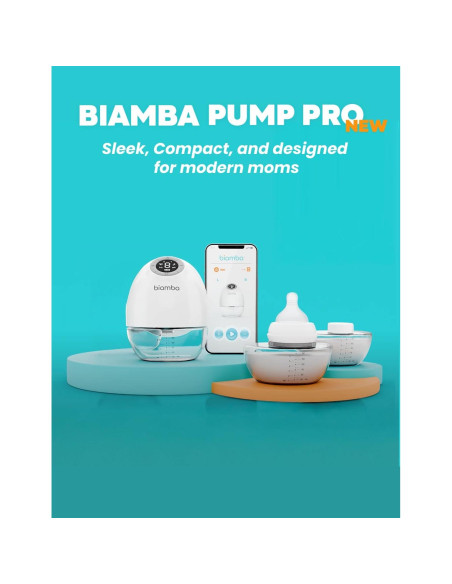 Extractor de Leche Eléctrico Biamba Portátil 180ml Manos Libres