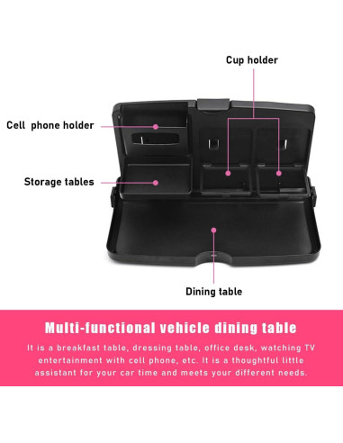 Soporte de bandeja de comida plegable Sylvil para automóvil