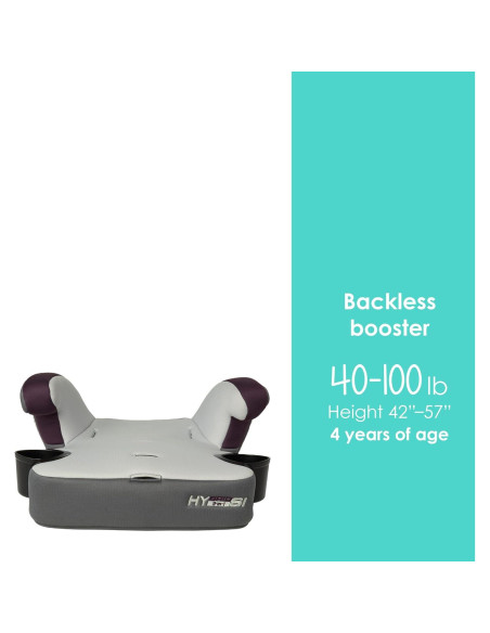 Asiento de Aumento 3 en 1 Baby Trend Hybrid SI Dash Ciruela