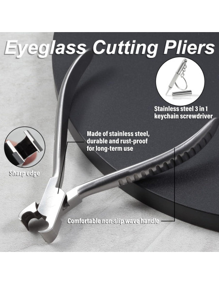 Alicates de Corte LEONTOOL para Gafas con Destornillador