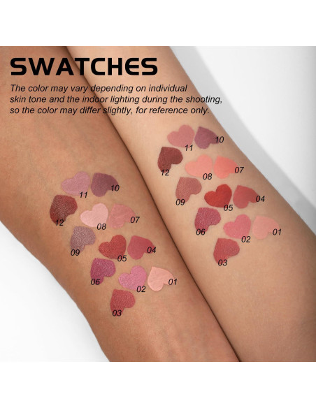 Set de Lápices Labiales JOVEN VISIÓN 6 Piezas Mate Nude