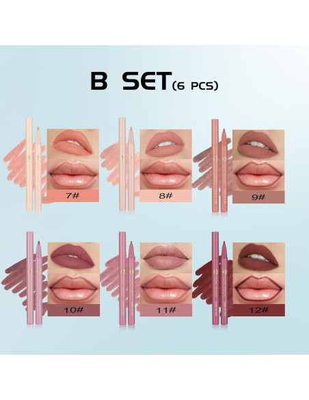 Set de Lápices Labiales JOVEN VISIÓN 6 Piezas Mate Nude