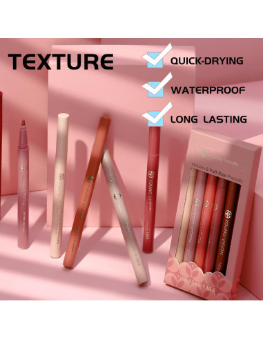 Set de Lápices Labiales JOVEN VISIÓN 6 Piezas Mate Nude