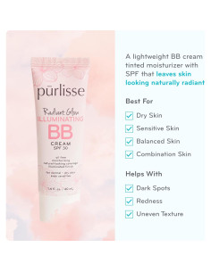 Crema BB Iluminadora Purlisse Radiant Glow SPF 30 39.4 g 2