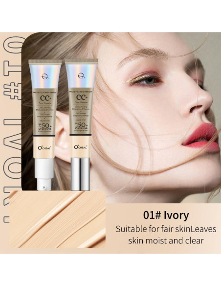 Crema CC Soelegant Natural y Marfil SPF 50 31 ml Hidratante