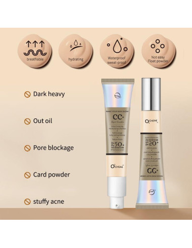 Crema CC Soelegant Natural y Marfil SPF 50 31 ml Hidratante