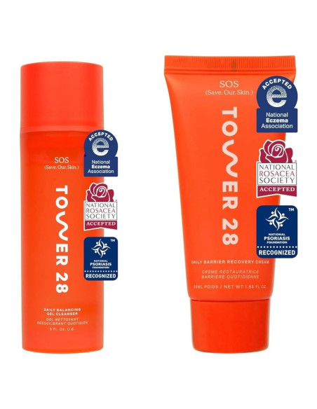 Crema y Gel Limpiador SOS Tower 28 para Piel Sensible 150ml